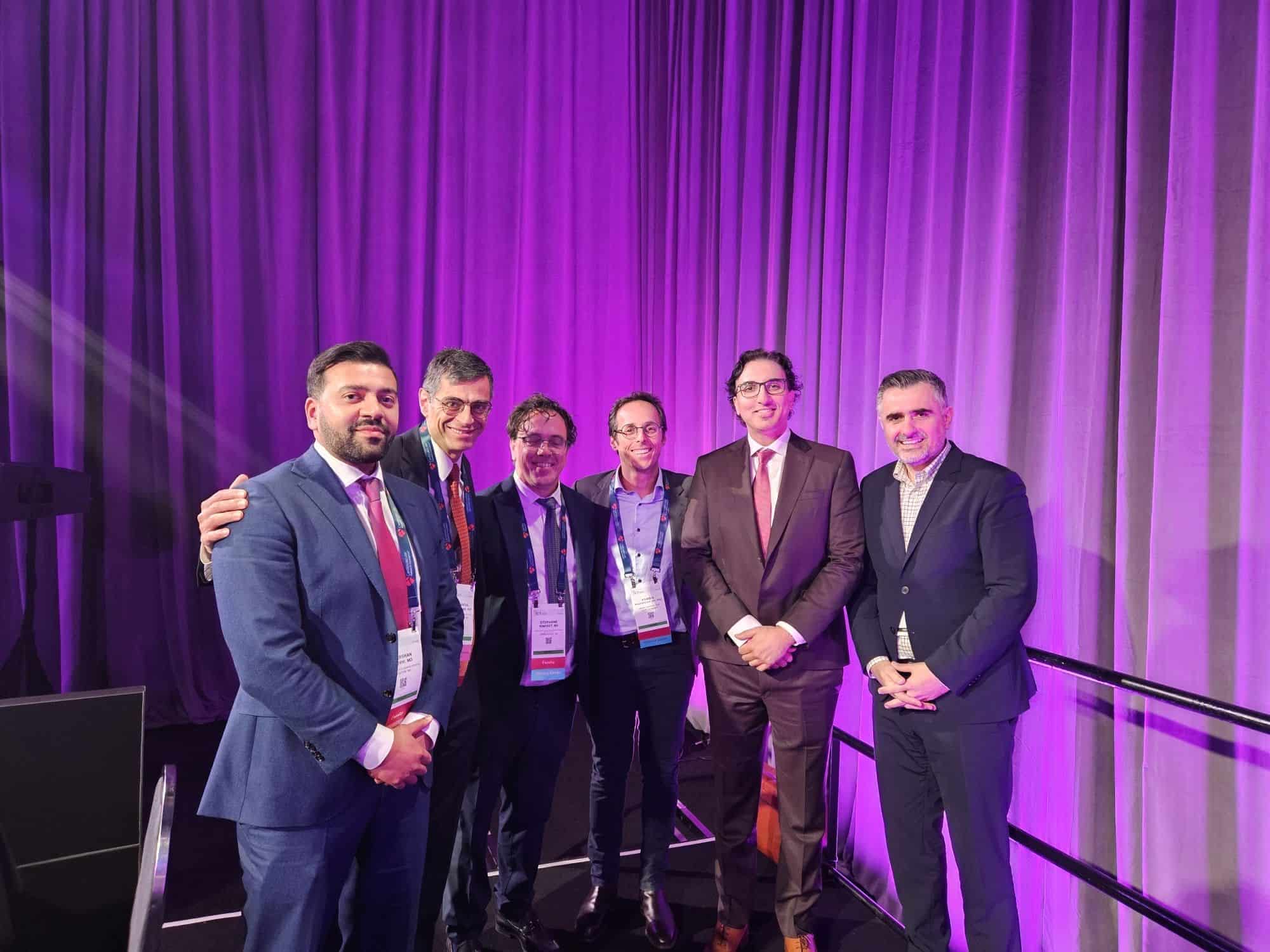 Dr. Patel with colleagues at the TCT cardiology conference.